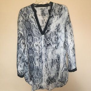 Zara - Snake Print Tunic Blouse